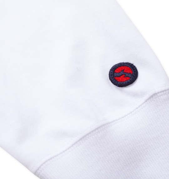 【max8】大きいサイズ メンズ OUTDOOR PRODUCTS 天竺エンボス 長袖 Tシャツ ホワイト 1258-4300-1 3L 4L 5L 6L 7L 8L