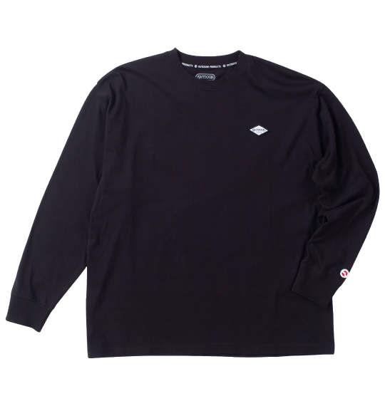 【max8】大きいサイズ メンズ OUTDOOR PRODUCTS 天竺エンボス 長袖 Tシャツ ブラック 1258-4300-2 3L 4L 5L 6L 7L 8L