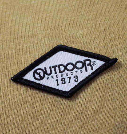 【max8】大きいサイズ メンズ OUTDOOR PRODUCTS 天竺エンボス 長袖 Tシャツ ベージュ 1258-4300-4 3L 4L 5L 6L 7L 8L