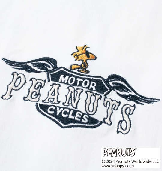 大きいサイズ メンズ FLAGSTAFF × PEANUTS スヌーピーコラボ 長袖 Tシャツ ホワイト 1278-4345-1 3L 4L 5L 6L