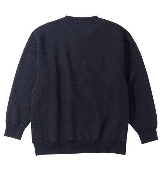 大きいサイズ メンズ in the attic ジャガードデニム エンボス加工 トレーナー ブラック 1258-4371-2 3L 4L 5L 6L