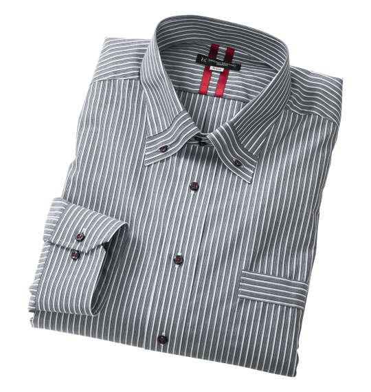 【max8】大きいサイズ メンズ HIROKO KOSHINO HOMME ドゥエマイターB.D 長袖 シャツ チャコール × レッド 1277-4331-1 4L 5L 6L 7L 8L 9L