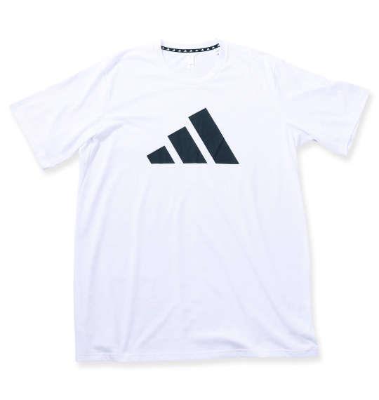 大きいサイズ メンズ adidas M TR-ES FR LOGO 半袖 Tシャツ ホワイト 1278-4320-1 4XLT 5XLT 6XLT