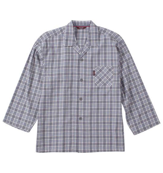 【max8】大きいサイズ メンズ marie claire homme TCツイルチェック 長袖 パジャマ ライトグレー 1279-4300-1 3L 4L 5L 6L 8L