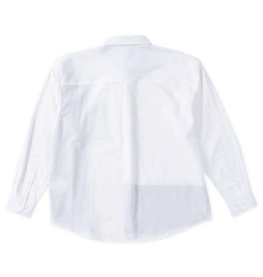 【max8】大きいサイズ メンズ H by FIGER CVC オックス 縦切替 長袖 B.D シャツ ホワイト 1267-4300-1 3L 4L 5L 6L 8L