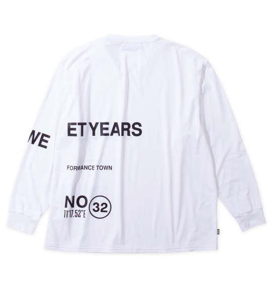 大きいサイズ メンズ SY32 by SWEET YEARS セパレートグラフィック 長袖 Tシャツ ホワイト 1278-4392-1 3L 4L 5L 6L