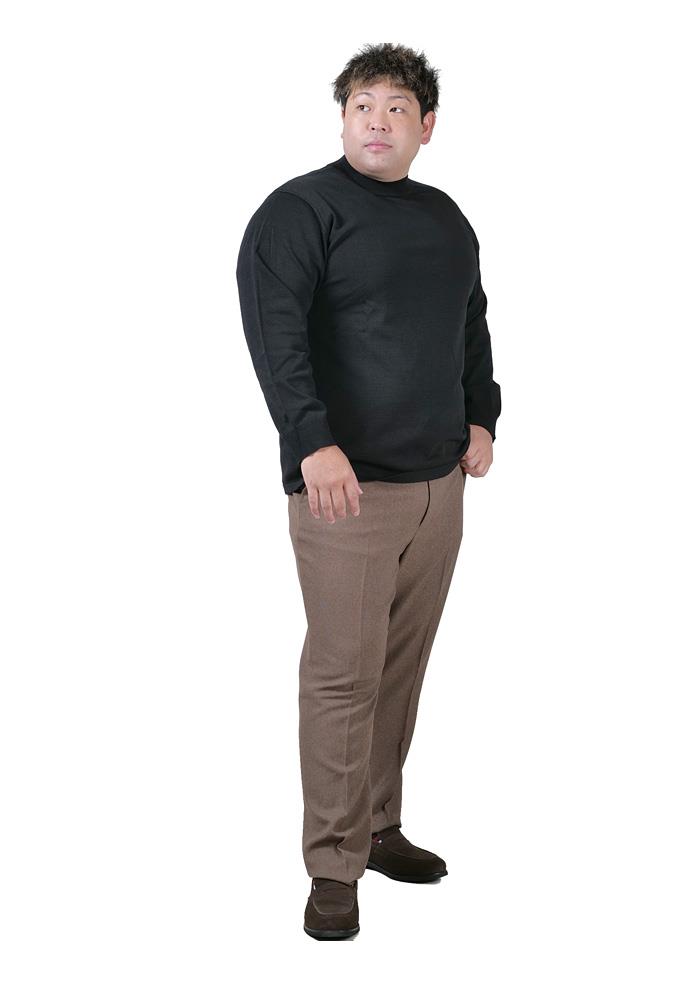 大きいサイズ メンズ DREAM MASTER モックネック ニット 長袖 Tシャツ dm-t240414