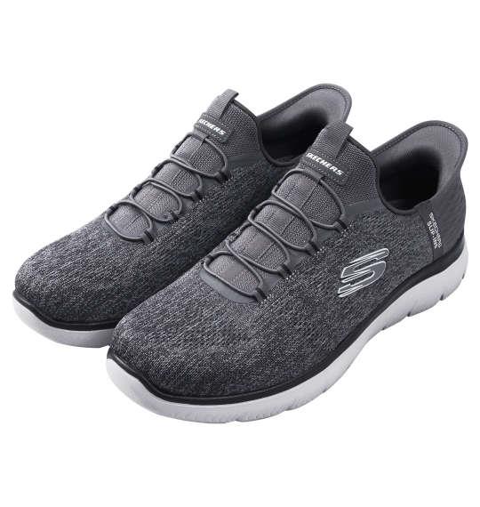 大きいサイズ メンズ SKECHERS スニーカー SLIP-INS SUMMITS-KEY PACE チャコール 1240-4353-1 30 31 32