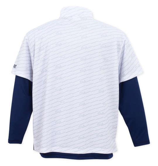 大きいサイズ メンズ FILA GOLF 半袖 シャツ + インナー セット ホワイト × ネイビー 1278-4360-1 3L 4L 5L 6L