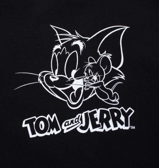 大きいサイズ メンズ TOM and JERRY 天竺 プリント 長袖 Tシャツ ブラック 1278-4635-2 3L 4L 5L 6L