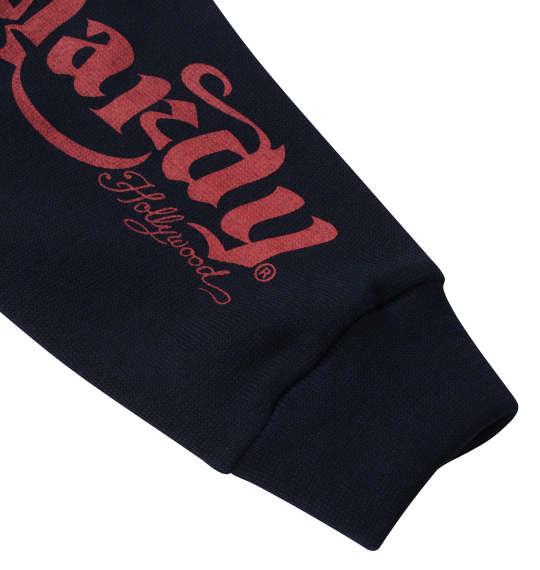大きいサイズ メンズ Ed Hardy ニット フリース刺繍 & プリント フルジップ パーカー ネイビー 1278-4642-1 3L 4L 5L 6L