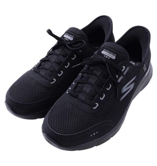 大きいサイズ メンズ SKECHERS スニーカー SLIP-INS GO WALK FLEX ブラック 1240-4350-2 30 31