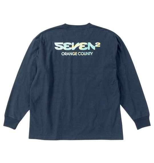 【max8】大きいサイズ メンズ SEVEN2 天竺 長袖 Tシャツ ネイビー 1268-4300-2 3L 4L 5L 6L 8L