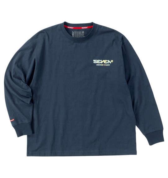 【max8】大きいサイズ メンズ SEVEN2 天竺 長袖 Tシャツ ネイビー 1268-4300-2 3L 4L 5L 6L 8L
