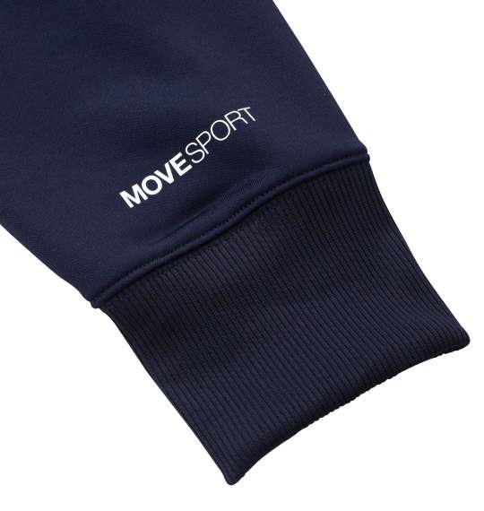 大きいサイズ メンズ MOVESPORT ライトスムース スウェット オーセンティックロゴ フルジップ フーディー ネイビー 1276-4330-1 3L 4L 5L 6L