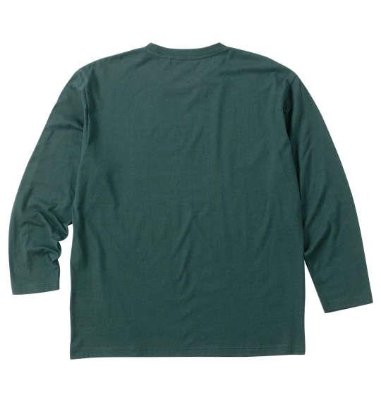 【max8】大きいサイズ メンズ Mc.S.P オーガニックコットン クルーネック 長袖 Tシャツ ダークグリーン 1278-4370-3 3L 4L 5L 6L 7L 8L