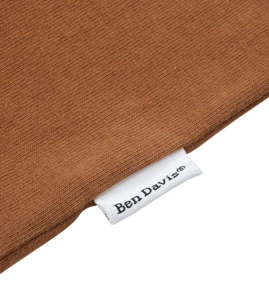 大きいサイズ メンズ BEN DAVIS ピス+バックプリント 長袖 Tシャツ ブリック 1278-4681-1 3L 4L 5L 6L