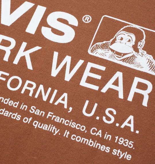 大きいサイズ メンズ BEN DAVIS ピス+バックプリント 長袖 Tシャツ ブリック 1278-4681-1 3L 4L 5L 6L