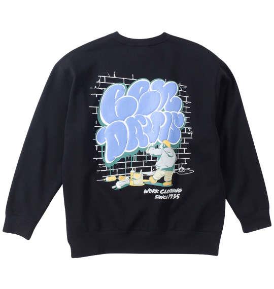 大きいサイズ メンズ BEN DAVIS ウォールアート クルーネック スウェット ブラック 1278-4683-2 3L 4L 5L 6L