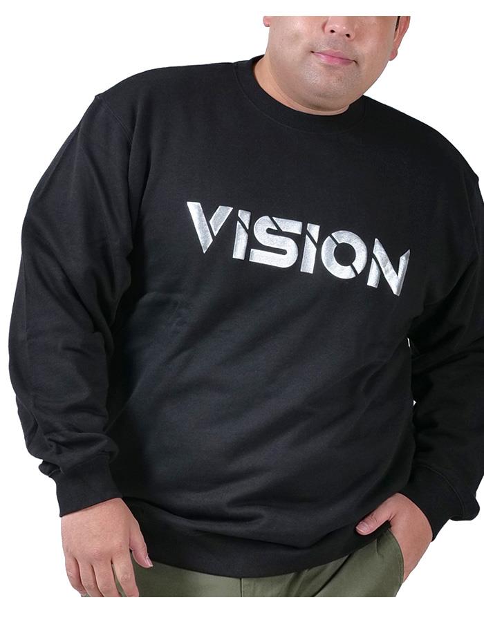 大きいサイズ メンズ VISION STREET WEAR シルバーフォームロゴ トレーナー 4705703