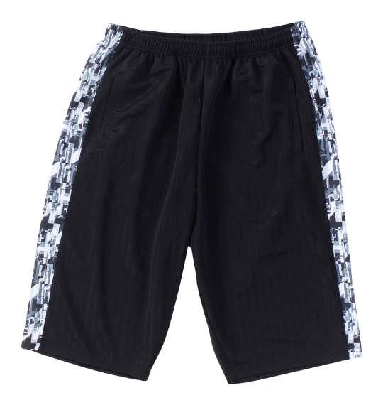 【max8】大きいサイズ メンズ Mc.S.P モザイクプリント 切替 ジャージ 六分丈 パンツ ブラック×グレー 1254-4321-2 3L 4L 5L 6L 8L