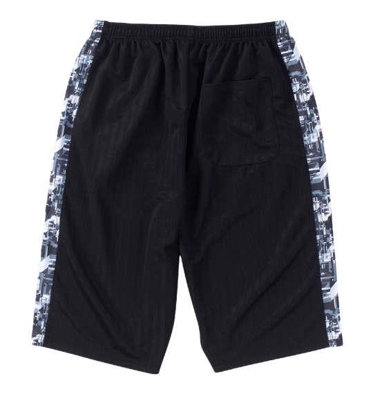 【max8】大きいサイズ メンズ Mc.S.P モザイクプリント 切替 ジャージ 六分丈 パンツ ブラック×グレー 1254-4321-2 3L 4L 5L 6L 8L