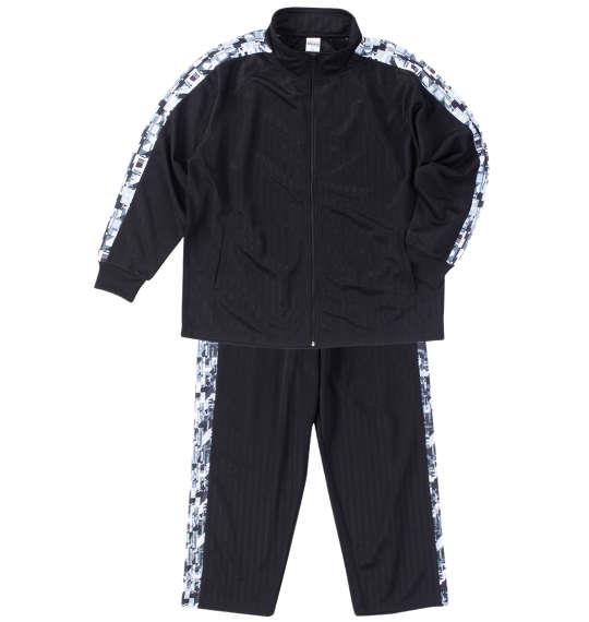 【max8】大きいサイズ メンズ Mc.S.P モザイクプリント 切替 ジャージ セット ブラック×グレー 1256-4310-2 3L 4L 5L 6L 8L