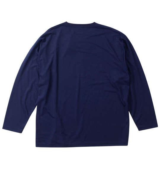 【max8】大きいサイズ メンズ 黒柴印和んこ堂 和み柴っ子天丼 長袖 Tシャツ ネイビー 1258-4350-2 3L 4L 5L 6L 8L