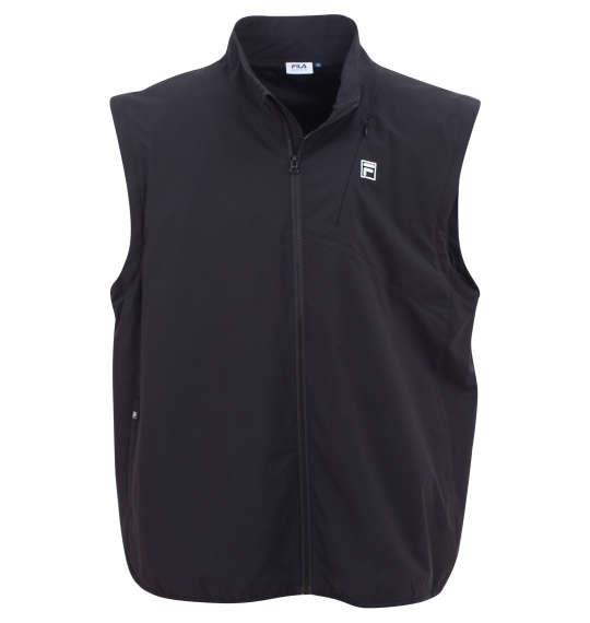 大きいサイズ メンズ FILA GOLF 袖脱着 裏メッシュ ストレッチ ブルゾン ブラック 1273-4321-2 3L 4L 5L 6L