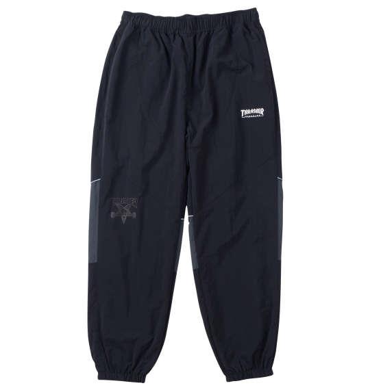 大きいサイズ メンズ THRASHER ナイロンワッシャー 裏メッシュ パンツ ブラック×チャコール 1274-4375-2 3L 4L 5L 6L
