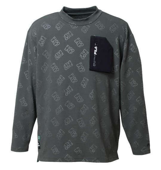 大きいサイズ メンズ FILA GOLF モックネック 長袖 シャツ ダークグレー 1278-4361-1 3L 4L 5L 6L