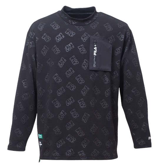 大きいサイズ メンズ FILA GOLF モックネック 長袖 シャツ ブラック 1278-4361-2 3L 4L 5L 6L