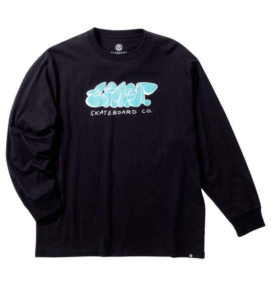 大きいサイズ メンズ ELEMENT TAG 長袖 Tシャツ ブラック 1278-4615-2 3L 4L 5L 6L