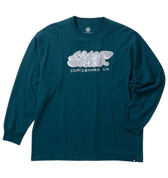 大きいサイズ メンズ ELEMENT TAG 長袖 Tシャツ ネイビー 1278-4615-3 3L 4L 5L 6L