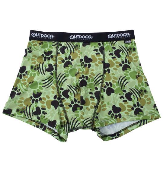 大きいサイズ メンズ OUTDOOR PRODUCTS エステルベア天アニマルカモフラ柄 ボクサーパンツ グリーン系 1249-4320-2 3L 4L 5L 6L