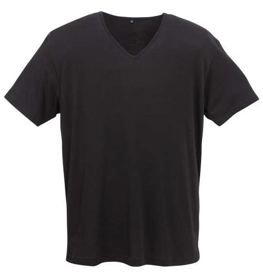 【max8】大きいサイズ メンズ Heatchanger 半袖 V Tシャツ ブラック 1249-4360-2 3L 4L 5L 6L 7L 8L