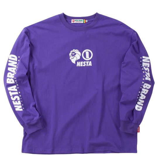 【max8】大きいサイズ メンズ NESTA BRAND 天竺 長袖 Tシャツ パープル 1278-4365-1 3L 4L 5L 6L 8L