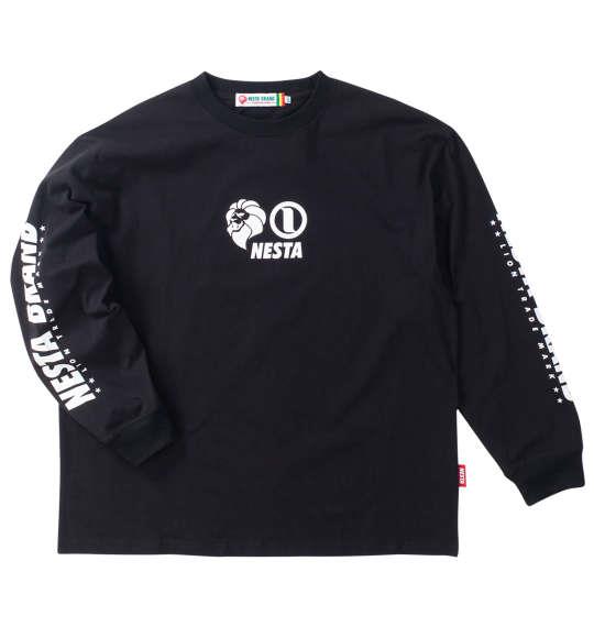 【max8】大きいサイズ メンズ NESTA BRAND 天竺 長袖 Tシャツ ブラック 1278-4365-2 3L 4L 5L 6L 8L