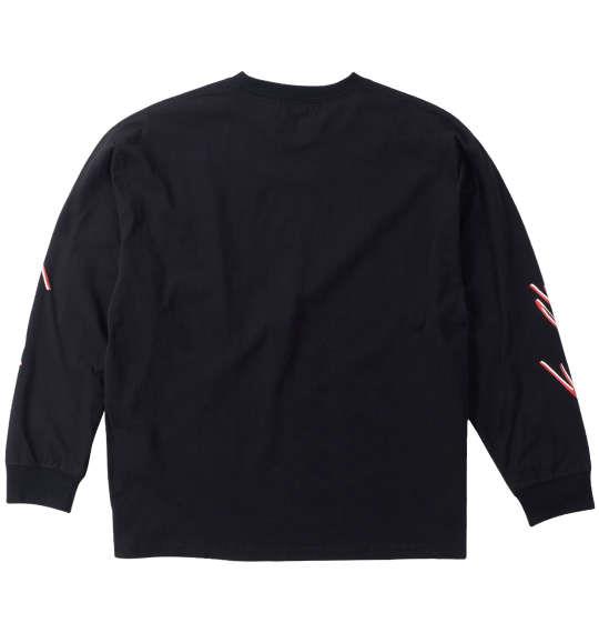 【max8】大きいサイズ メンズ KARL KANI 天竺 長袖 Tシャツ ブラック 1278-4610-2 3L 4L 5L 6L 8L