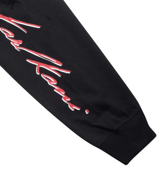 【max8】大きいサイズ メンズ KARL KANI 天竺 長袖 Tシャツ ブラック 1278-4610-2 3L 4L 5L 6L 8L