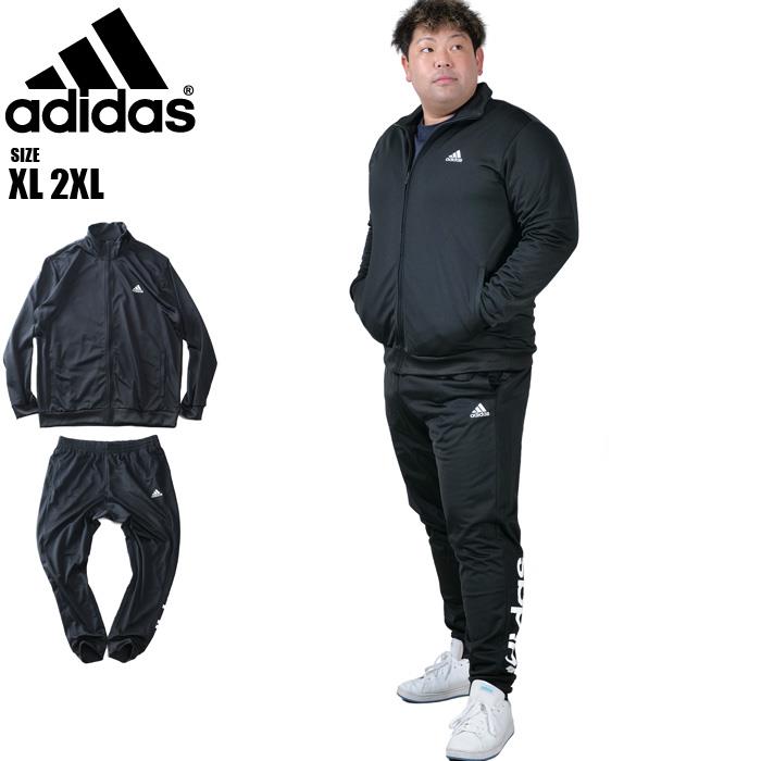 【BB2024】大きいサイズ メンズ ADIDAS アディダス リニアロゴ トリコット トラックスーツ ジャージ 上下セット USA直輸入 ic6775