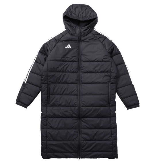 大きいサイズ メンズ adidas TIRO 24 ロング パデッド コート ブラック 1273-4312-1 4XLT 5XLT 6XLT