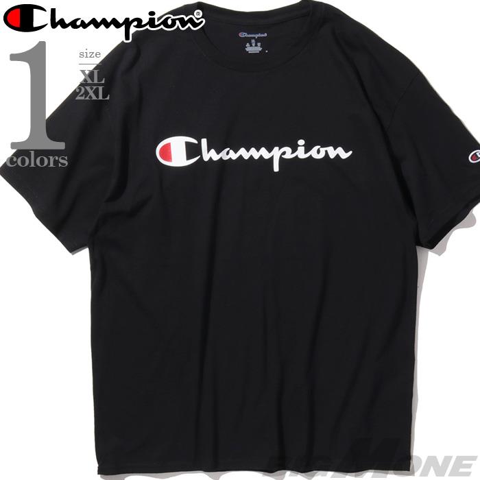 大きいサイズ メンズ Champion チャンピオン ロゴプリント 半袖 Tシャツ USA直輸入 gt23h-y06794