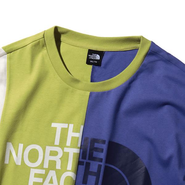大きいサイズ メンズ THE NORTH FACE ノースフェイス プリント 切替 半袖 Tシャツ USA直輸入 nt7uq13c