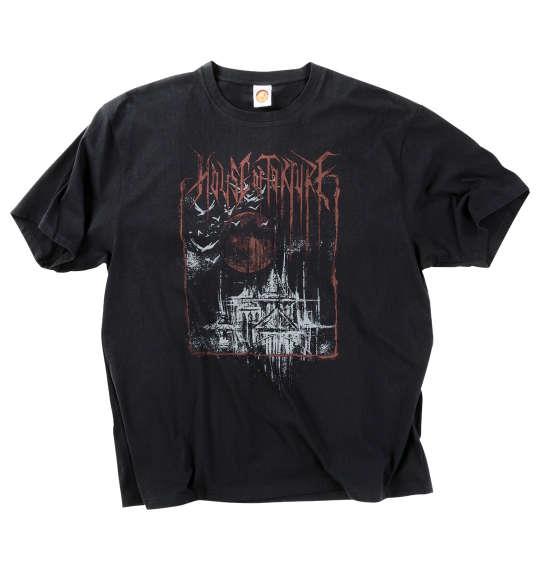 大きいサイズ メンズ 新日本プロレス HOUSE OF TORTURE「RED MOON」 半袖 Tシャツ ブラック 1278-4707-1 3L 4L 5L 6L
