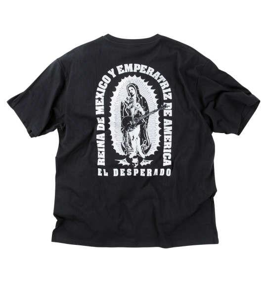 【max8】大きいサイズ メンズ 新日本プロレス エル・デスペラード「ESTILO MEXICANO」 半袖 Tシャツ ブラック×シルバー ブラック 1278-4708-1 3L 4L 5L 6L 8L