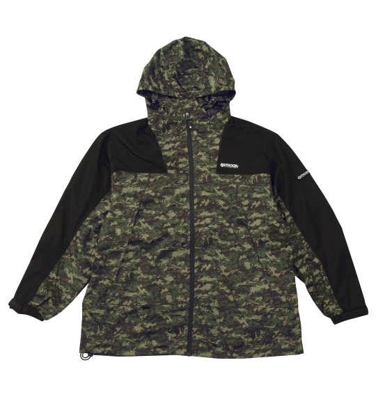 【max8】大きいサイズ メンズ OUTDOOR PRODUCTS フルダルタフタ裏フィルム + 裏メッシュ ジャケット カーキカモ 1253-4300-3 3L 4L 5L 6L 7L 8L