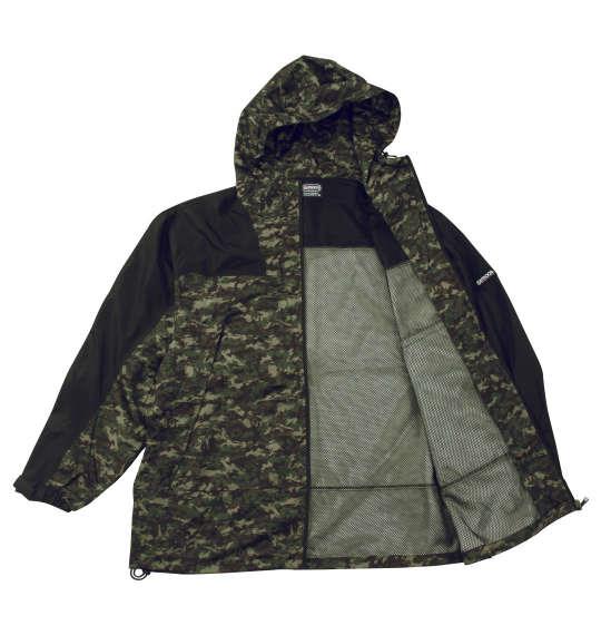 【max8】大きいサイズ メンズ OUTDOOR PRODUCTS フルダルタフタ裏フィルム + 裏メッシュ ジャケット カーキカモ 1253-4300-3 3L 4L 5L 6L 7L 8L