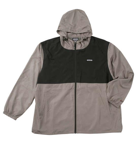 【max8】大きいサイズ メンズ OUTDOOR PRODUCTS フルダルタフタ裏メッシュ ウインドブレーカー ベージュ 1253-4305-3 3L 4L 5L 6L 7L 8L