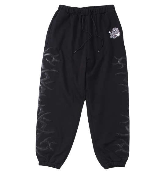 大きいサイズ メンズ GALFY 部族系 スウェット パンツ ブラック 1254-4305-1 3L 4L 5L 6L